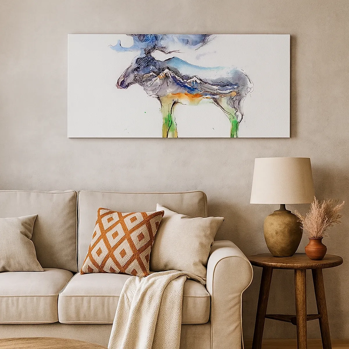 Lærredstryk - Billede på lærred - Helten i en vinterfortælling - 30x30 cm