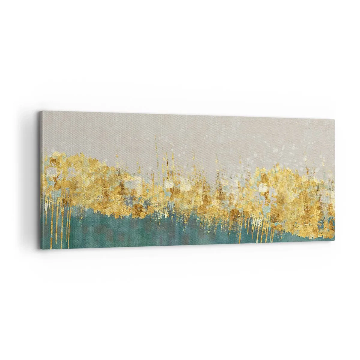 Lærredstryk - Billede på lærred - Den gyldne grænse - 100x40 cm