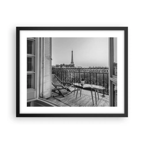 Plakat i sort ramme - Eftermiddag i Paris - 50x40 cm