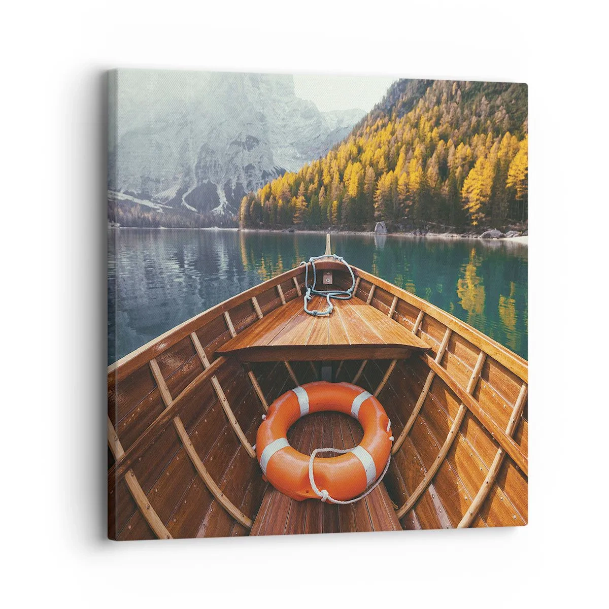 Lærredstryk - Billede på lærred - Bjergtur - 30x30 cm