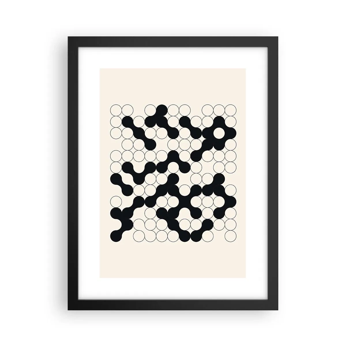 Plakat i sort ramme - Kinesisk spil - variation - 30x40 cm