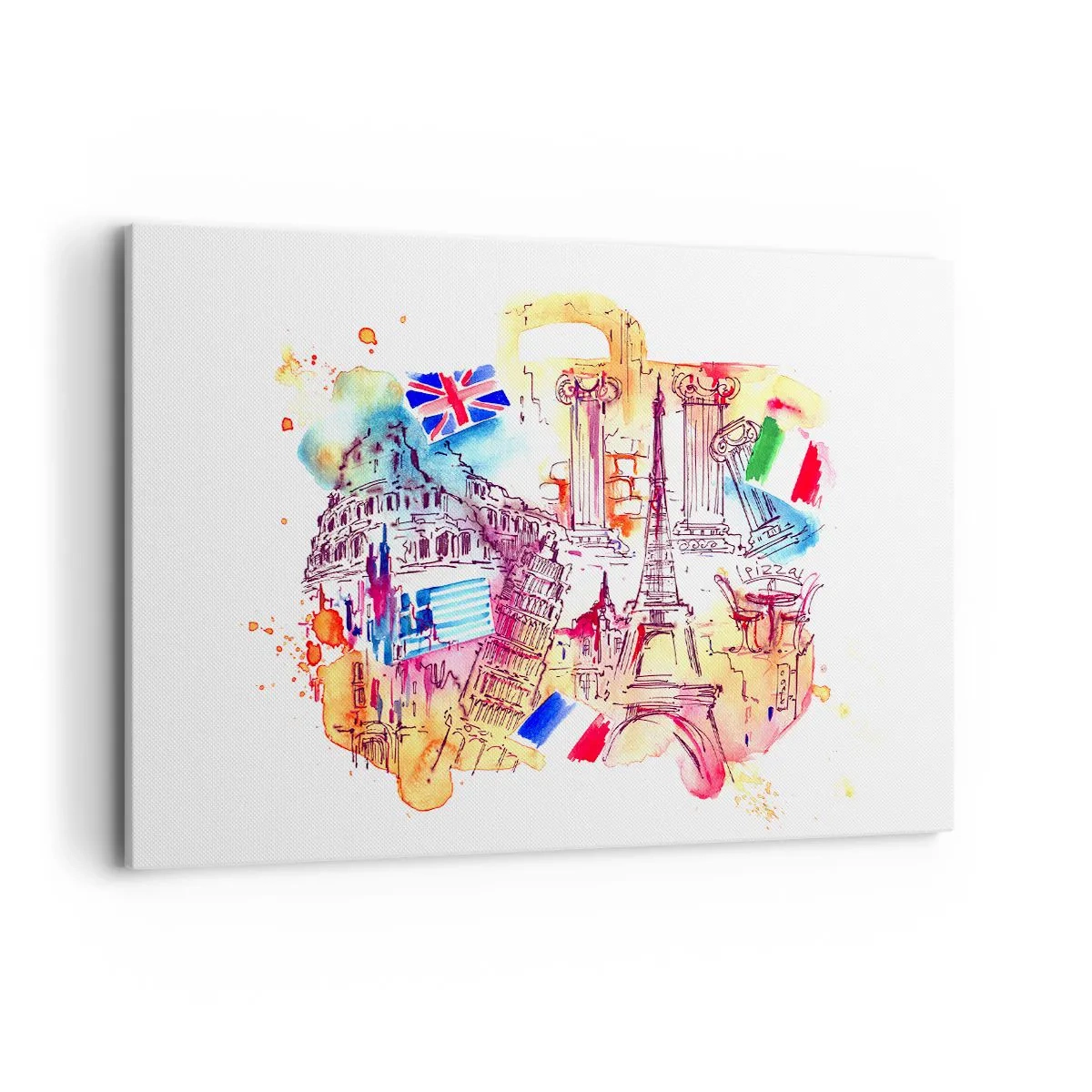 Lærredstryk - Billede på lærred - Europaturné - 120x80 cm