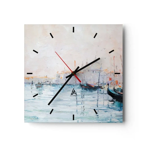 Vægur, Uret - Bag vandet, bag tågen, bag tågen - 40x40 cm