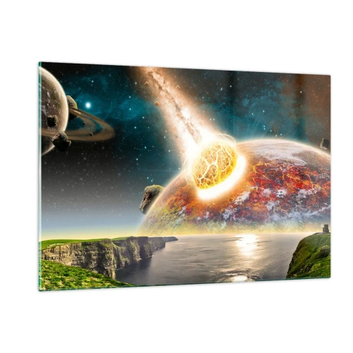 Billede på glas - Kosmisk drama - 120x80 cm