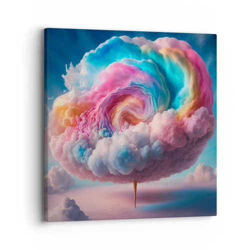 Lærredstryk - Billede på lærred - En drøm om en forlystelsespark - 30x30 cm