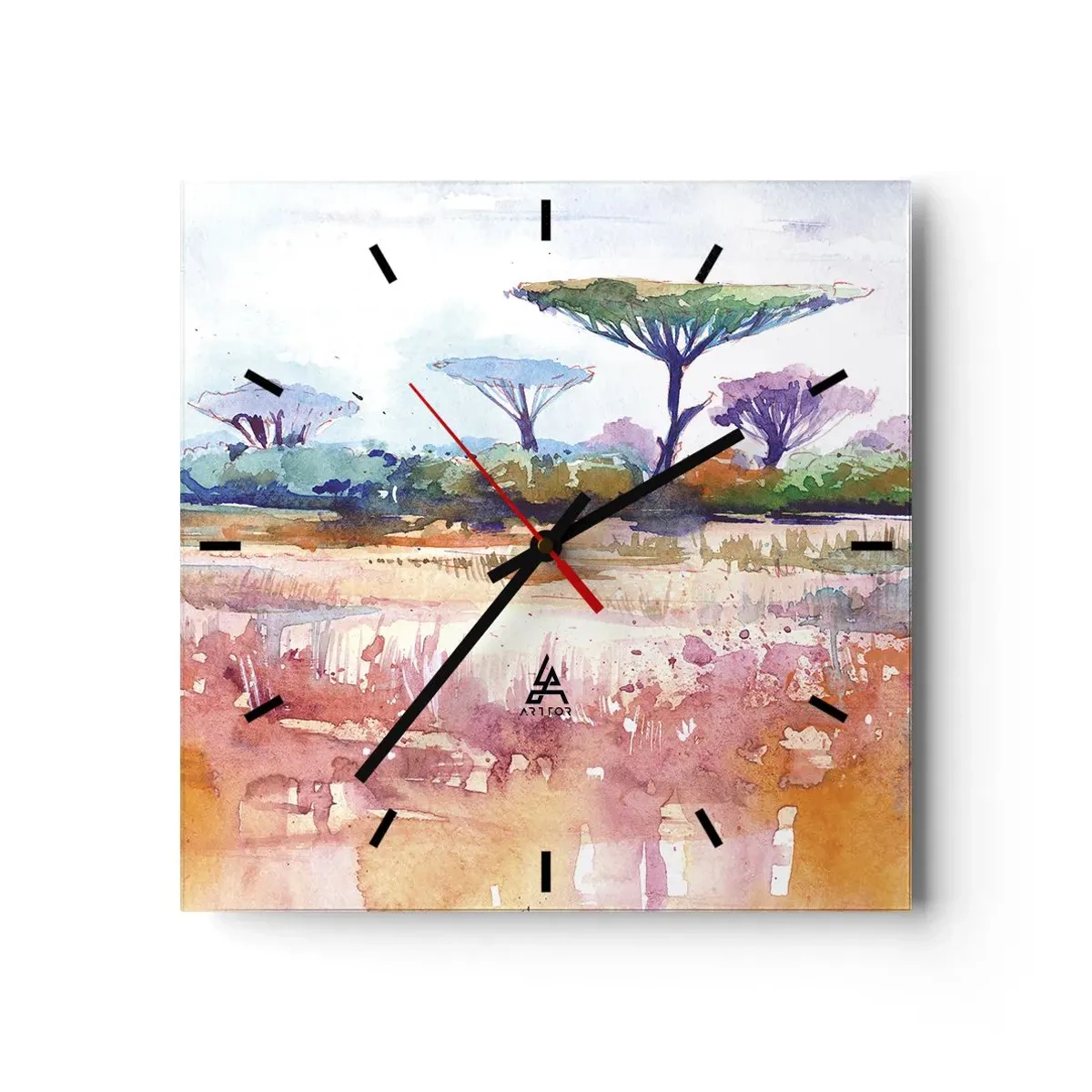Vægur, Uret - Savannens farver - 30x30 cm