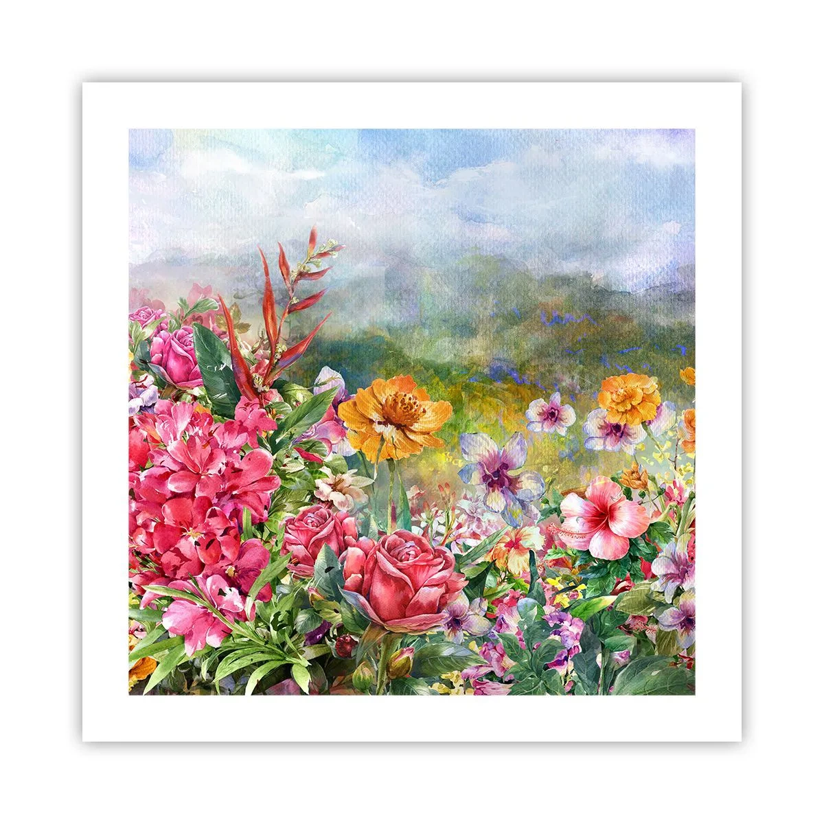 Plakat - En have, der er gået amok - 50x50 cm
