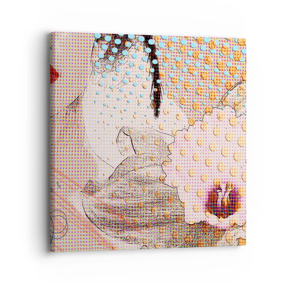 Lærredstryk - Billede på lærred - Tegneserieheroin - 30x30 cm