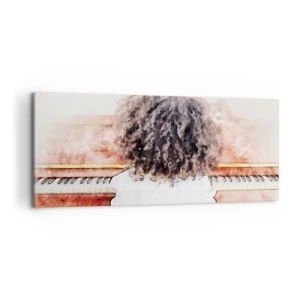 Lærredstryk - Billede på lærred - i et ny verden - 100x40 cm