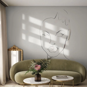 Fototapet Selvklæbende Deluxe Sticker - Omrids af sensualitet - Kvinde, Grafik, Stykke - 400x280 cm