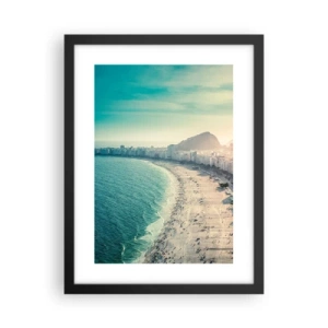 Plakat i sort ramme - Evig ferie i Rio - 30x40 cm