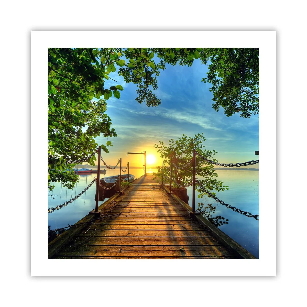 Plakat - Mod vest ved vandet - 50x50 cm