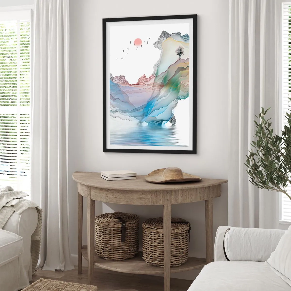 Plakat i sort ramme - Mod krystalbjergene - 70x100 cm