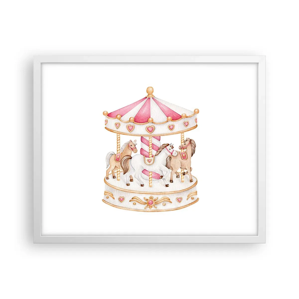 Plakat i hvid ramme - Barndommens søde verden - 50x40 cm