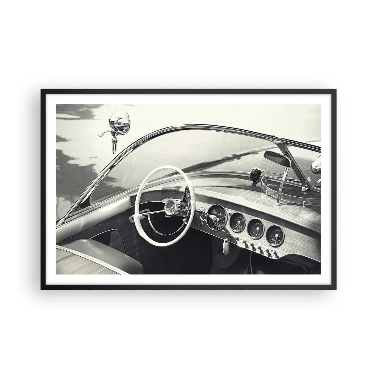 Plakat i sort ramme - Vejr for de rige - 91x61 cm