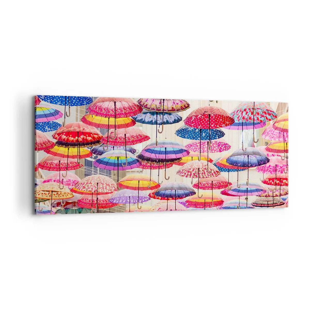 Lærredstryk - Billede på lærred - Engen i byen - 100x40 cm