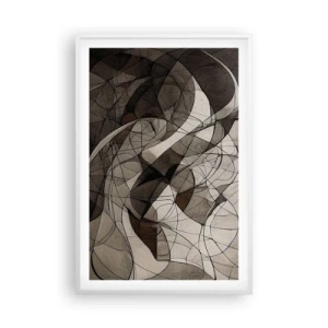 Plakat i hvid ramme - Cirkulation af jordens farver - 61x91 cm