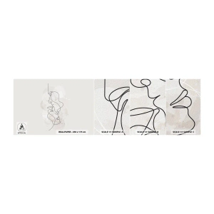 Fototapet Prøve Standard Eco - Omfavnet i en omfavnelse - Abstraktion, Mand, Kvinde - 100x30 cm