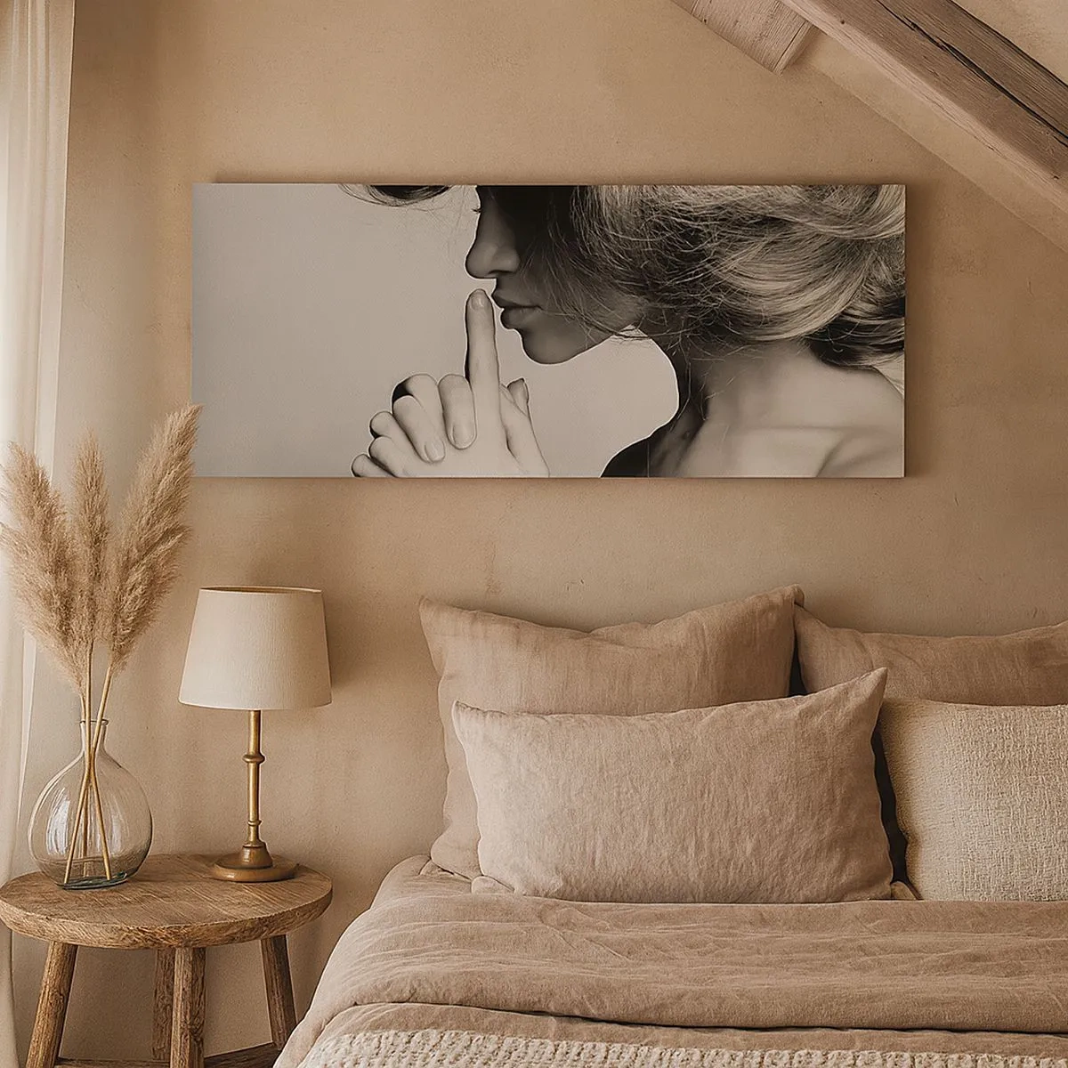 Lærredstryk - Billede på lærred - Lyt til sig selv - 100x40 cm