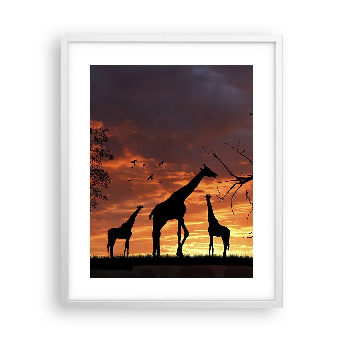 Plakat i hvid ramme - En lille middag med dem, du holder af - 40x50 cm