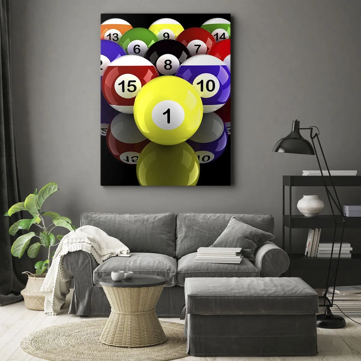 Lærredstryk - Billede på lærred - Forskellige farver af leg - 65x120 cm