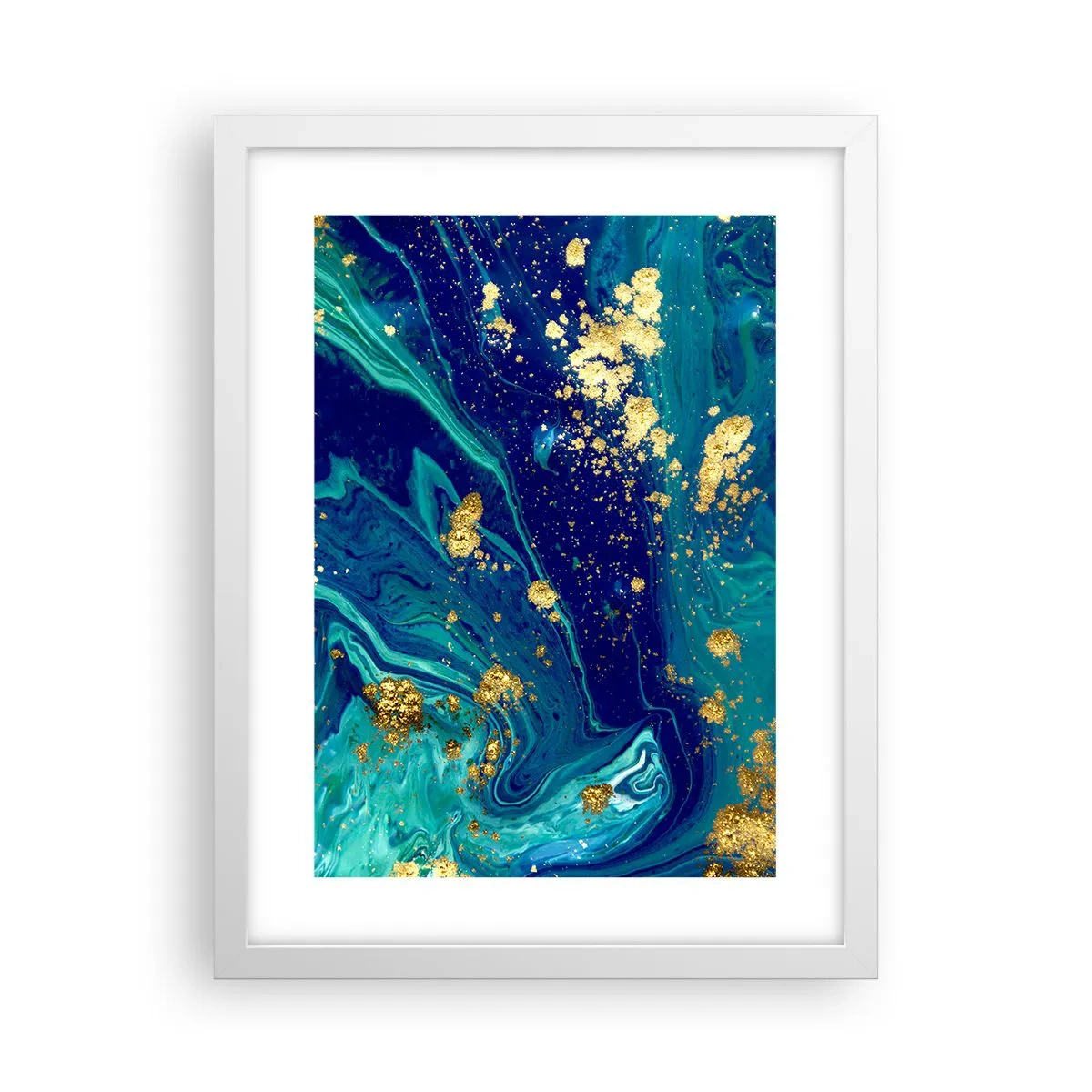 Plakat i hvid ramme - Solblade  - 30x40 cm