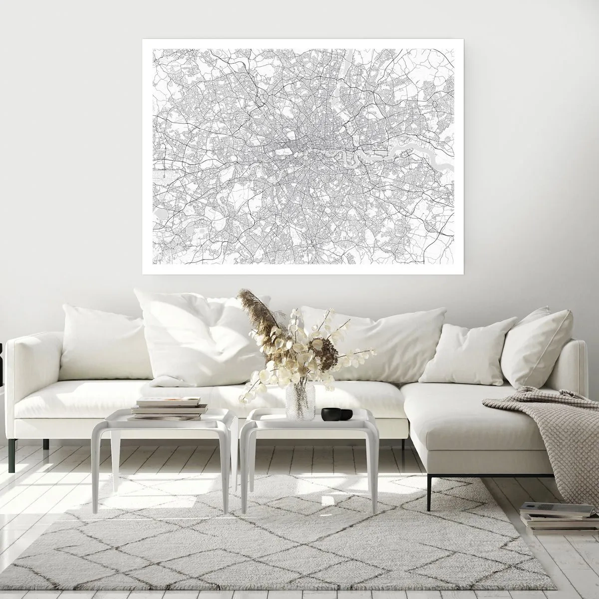 Plakat - Kort over Londons labyrint - 50x40 cm