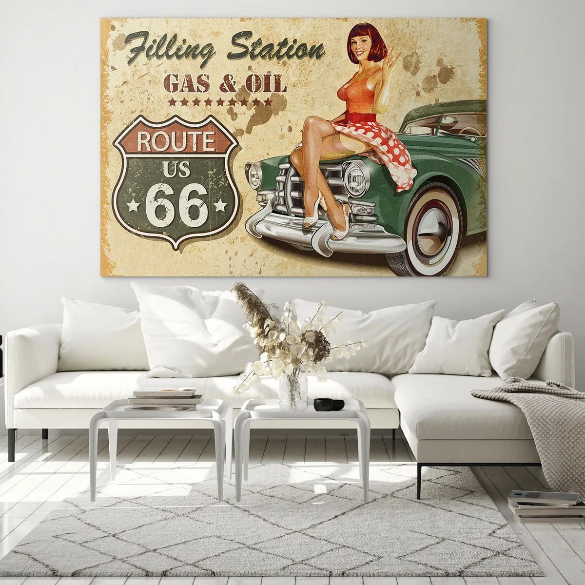 Billede på glas - De glorværdige 1940'ere. - 100x70 cm