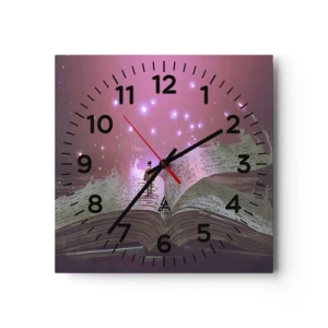 Vægur, Uret - En invitation til en anden verden - læs den! - 40x40 cm