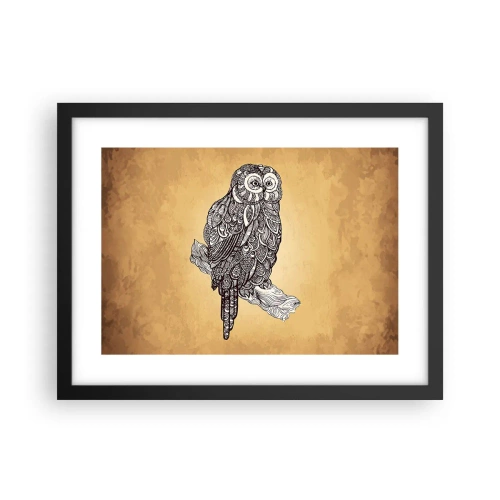 Plakat i sort ramme - Indviklede ornamenter af visdom - 40x30 cm