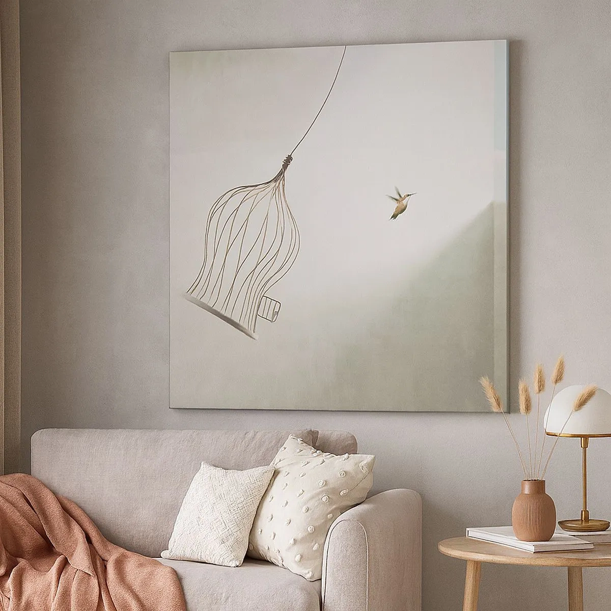 Lærredstryk - Billede på lærred - I sit elementet - 30x30 cm