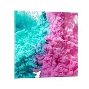 Billede på glas - Et afgørende sammenstød - 30x30 cm