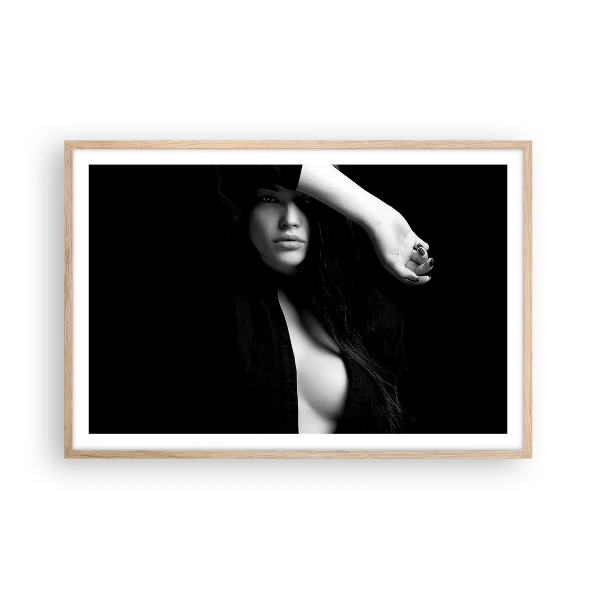 Plakat i ramme af lyst egetræ - Forførelsens skole - 91x61 cm