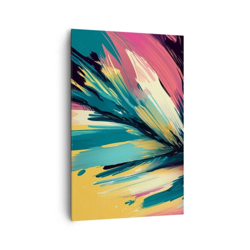Lærredstryk - Billede på lærred - Komposition - en eksplosion af glæde - 80x120 cm