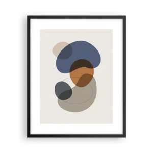 Plakat i sort ramme - Dråber af farve - 40x50 cm