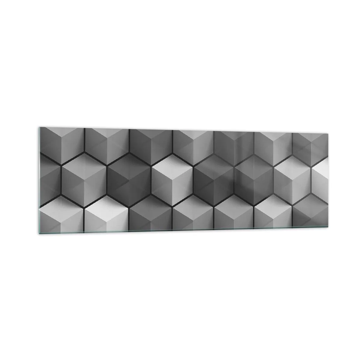 Billede på glas - Kubistisk puslespil - 160x50 cm