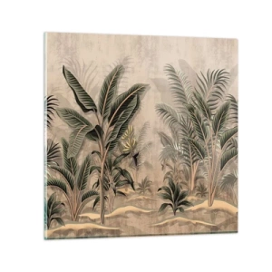 Billede på glas - Gravering i kolonistil - 60x60 cm