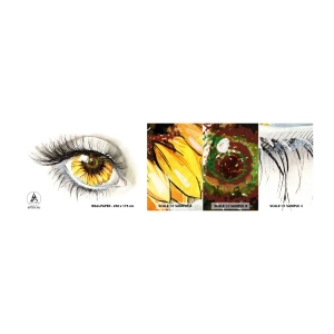 Prøve Fototapet Selvklæbende Deluxe Sticker - Et look lige så varmt som sommeren - Abstraktion, Grafik, Øje - 100x30 cm