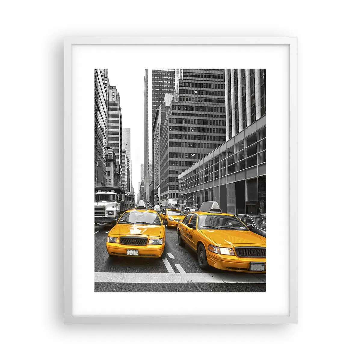 Plakat i hvid ramme - Det er os, der farver byen - 40x50 cm