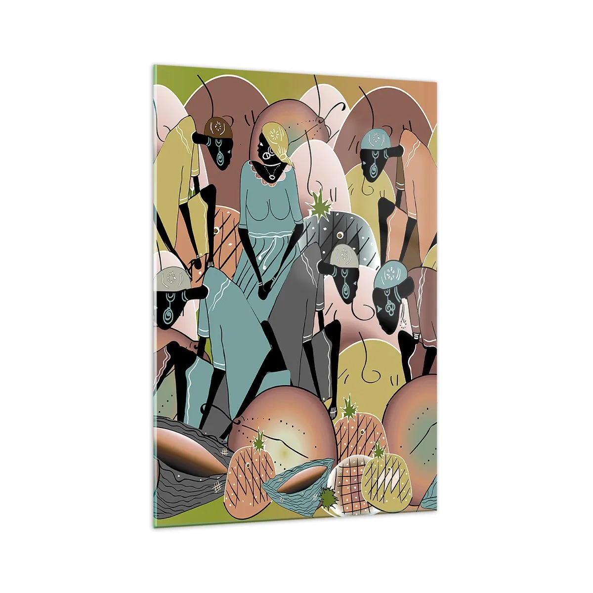 Billede på glas - Den store fejring er på vej - 70x100 cm