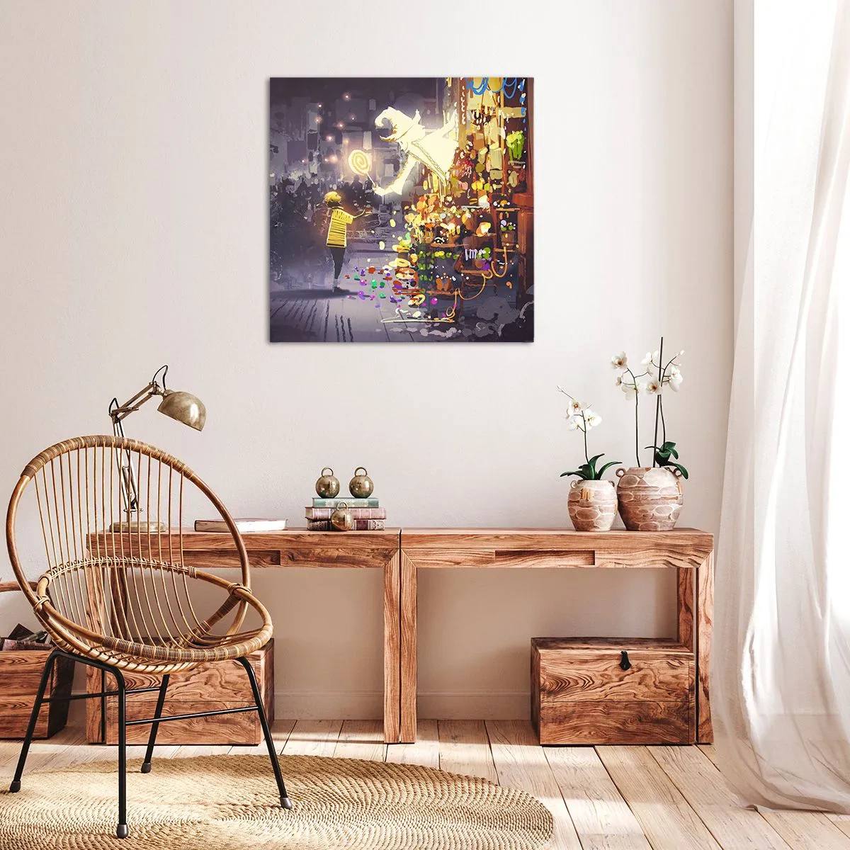 Lærredstryk - Billede på lærred - Hekseri eksisterer - 40x40 cm