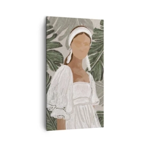 Lærredstryk - Billede på lærred - Eksotisk portræt - 45x80 cm