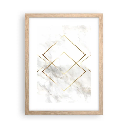 Plakat i ramme af lyst egetræ - Udsigt til det uendelige - 30x40 cm