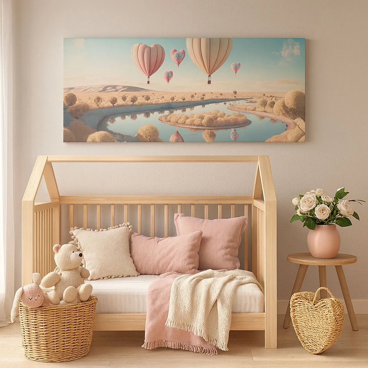 Lærredstryk - Billede på lærred - Kærlighed lader dig svæve - 100x40 cm