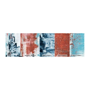 Prøve Fototapet Selvklæbende Deluxe Sticker - Abstrakt halvt og halvt - Abstraktion, Stykke, Maleri - 100x30 cm