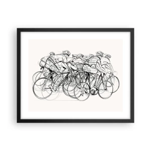 Plakat i sort ramme - Sammen i et team - 50x40 cm