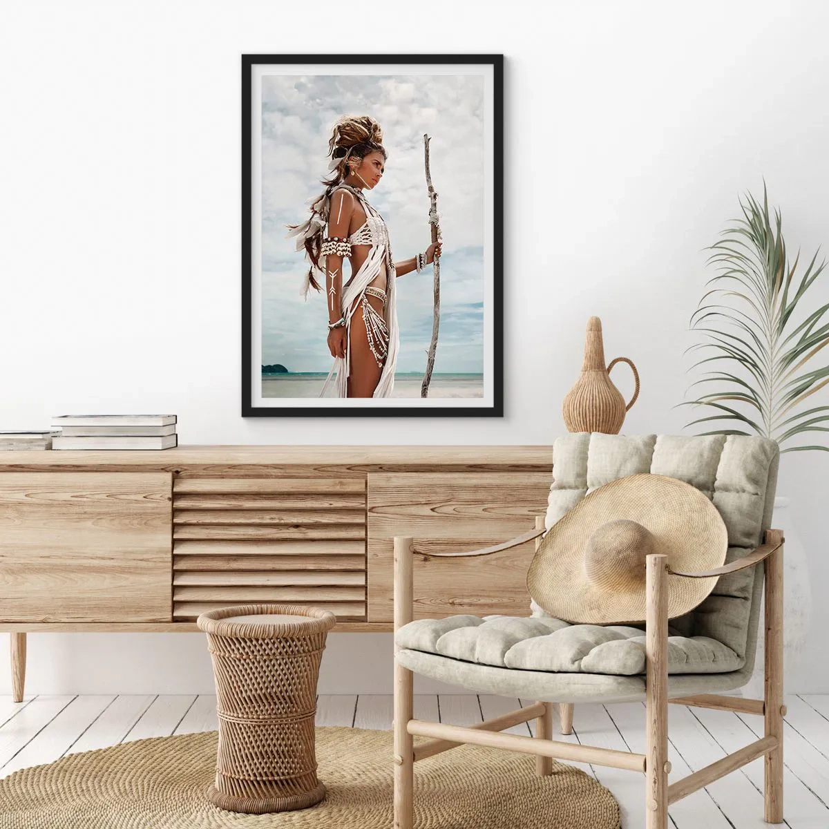 Plakat i sort ramme - Dronning af troperne - 40x50 cm