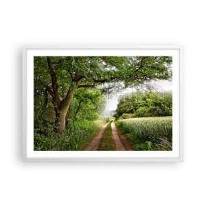 Plakat i hvid ramme - Et in Arcadia ego - 70x50 cm