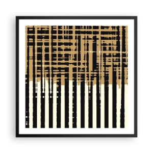 Plakat i sort ramme - Arkitektonisk abstraktion - 60x60 cm