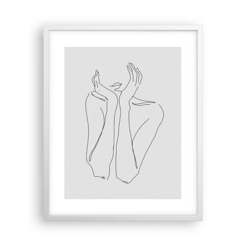 Plakat i hvid ramme - Hvad piger drømmer om - 40x50 cm